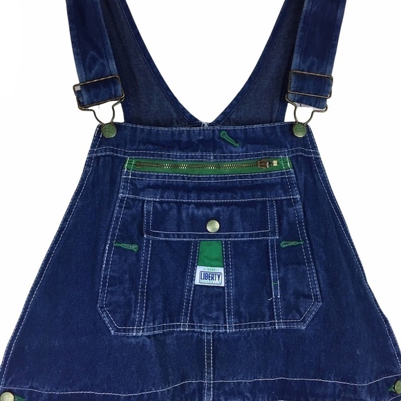 LIBERTY Overalls Carpenter Long Pants Bib Denim Work Ranch Farm Outdoor Size 42 - Picture 2 of 13